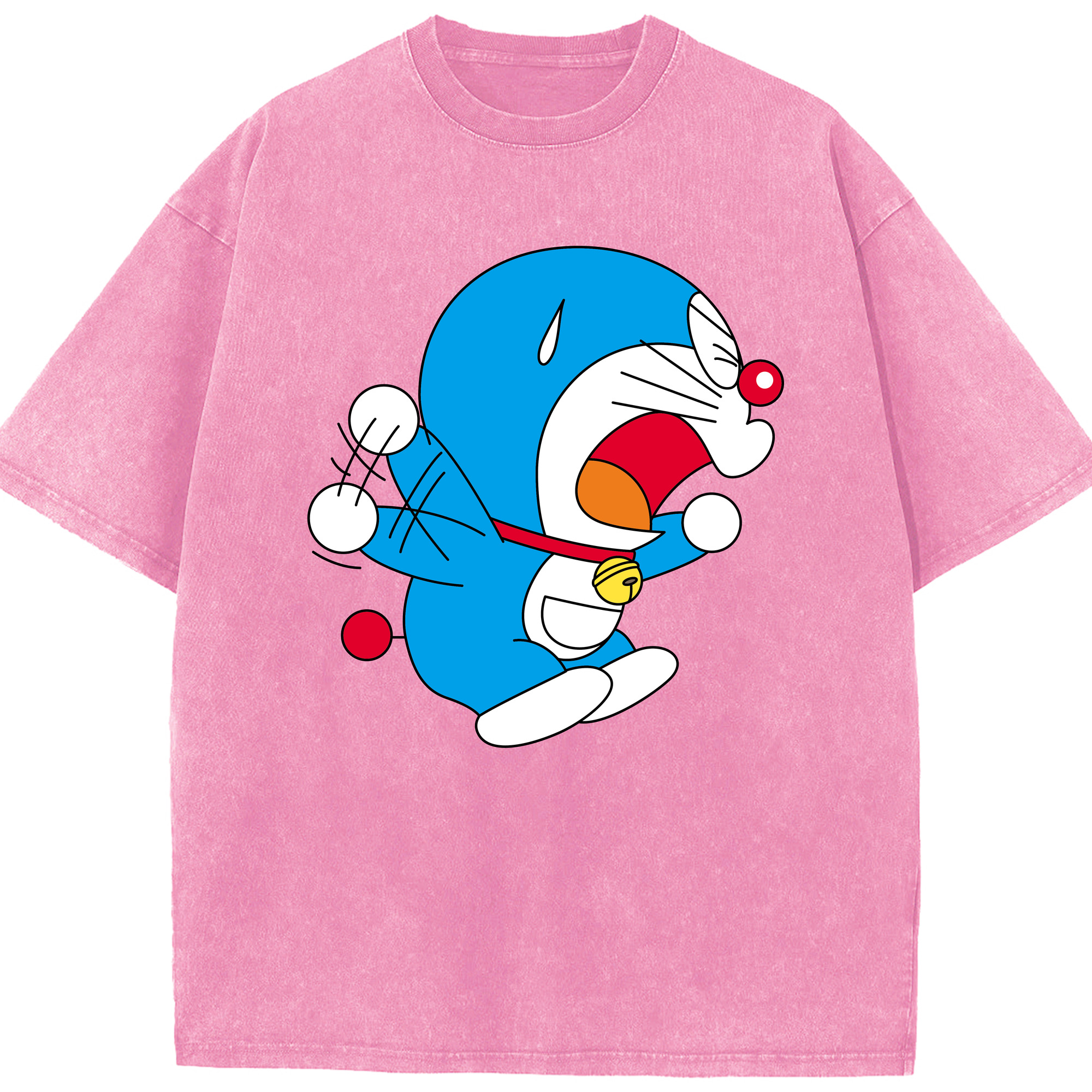 （画像用） ドラえもん Doraemon 綿100% ヴィンテージ風 半袖Tシャツ（フロントプリント）